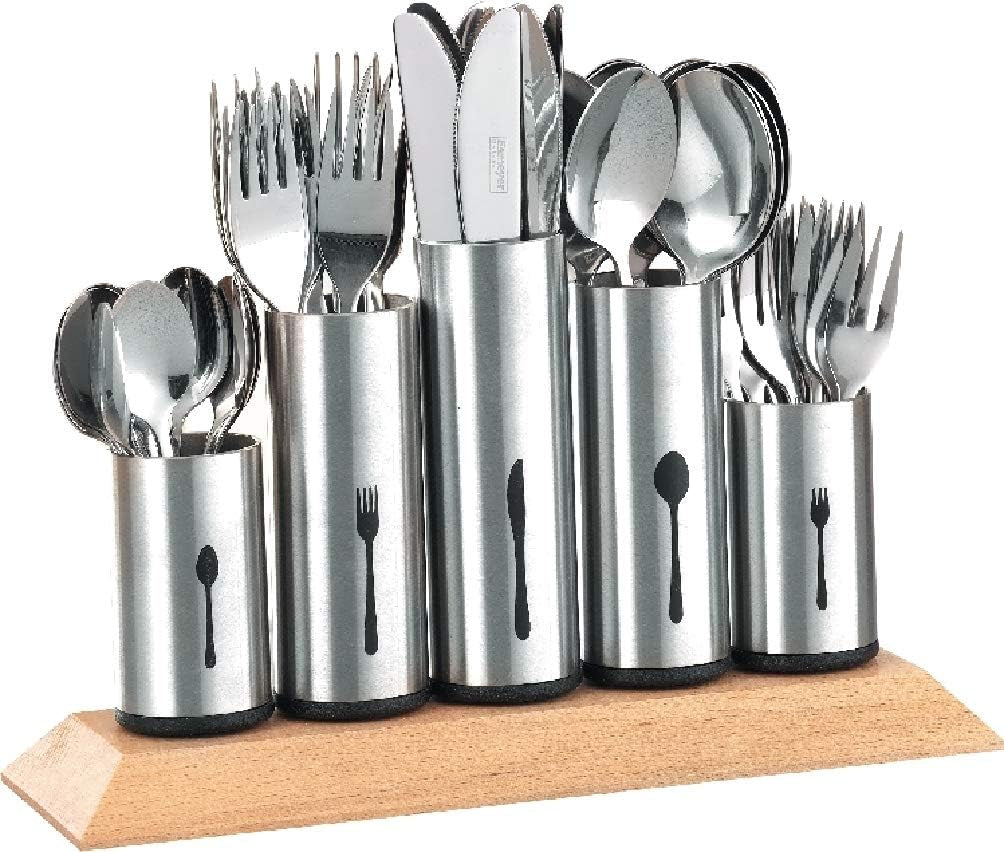 Nerezový držák na příbory, 1 balení, stříbrná kuchyně Naty Shop