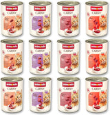 animonda Carny Adult Savory Variety (12 x 400 g), mokré krmivo pro dospělé kočky, mokré krmivo se 100% čerstvými masovými přísadami, bez obilovin a bez cukru