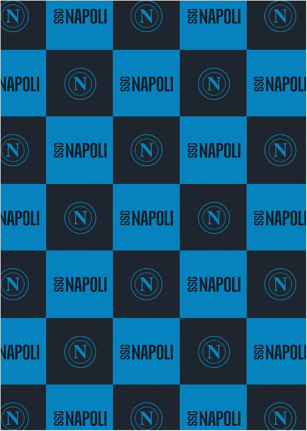 SSC Napoli, měkká deka s logem, hřejivá deka na pohovku a postel, rozměr 150 X 210 cm, soft touch, světle modrá, oficiální produkt Hermet Postele a deky Světle modrá 150X210