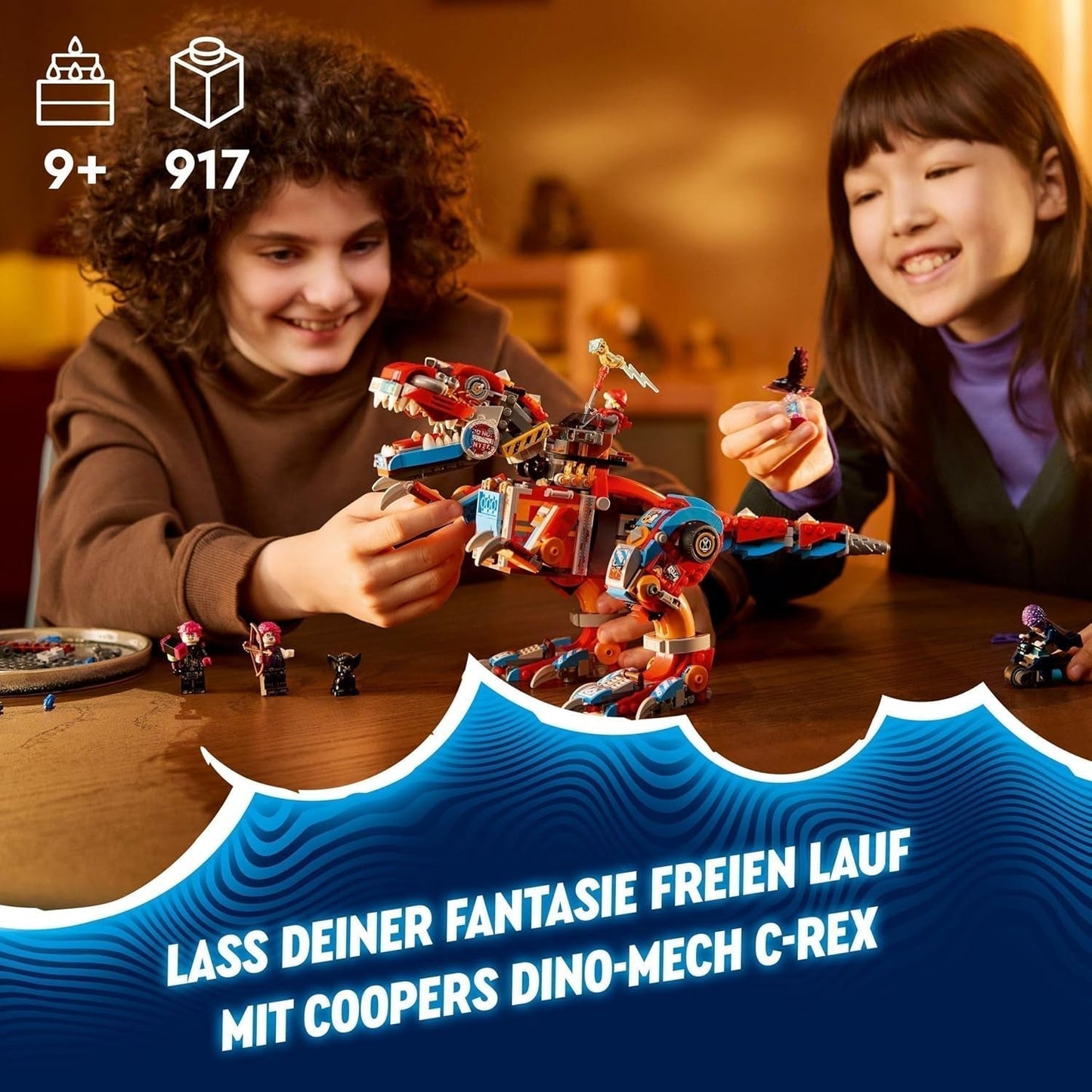 LEGO Dreamzzz 2-v-1 Coopers Dino-Mech C-Rex Hračka Pterodaktyl T.Rex Akční figurka pro chlapce a dívky Kreativní hračka Dobrodružná sada Dárek pro děti 9 let 71484 Stavebnice Beuche den LEGO-Store