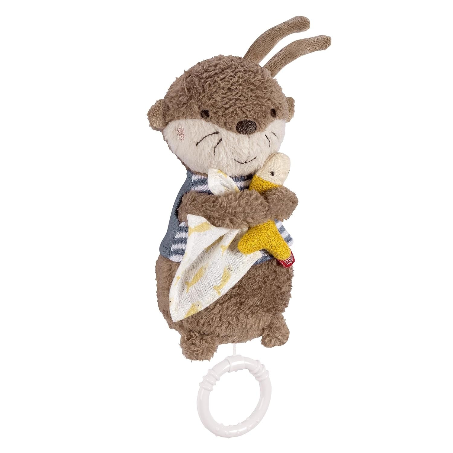 Fehn music box baby sleep aid ovečka - plyšová hračka s nástavcem - uspávací písnička "Brahms lullaby" - dětská hračka na cesty i domů - hudební hračky pro miminka a děti Baby Toys Naty Shop Otter