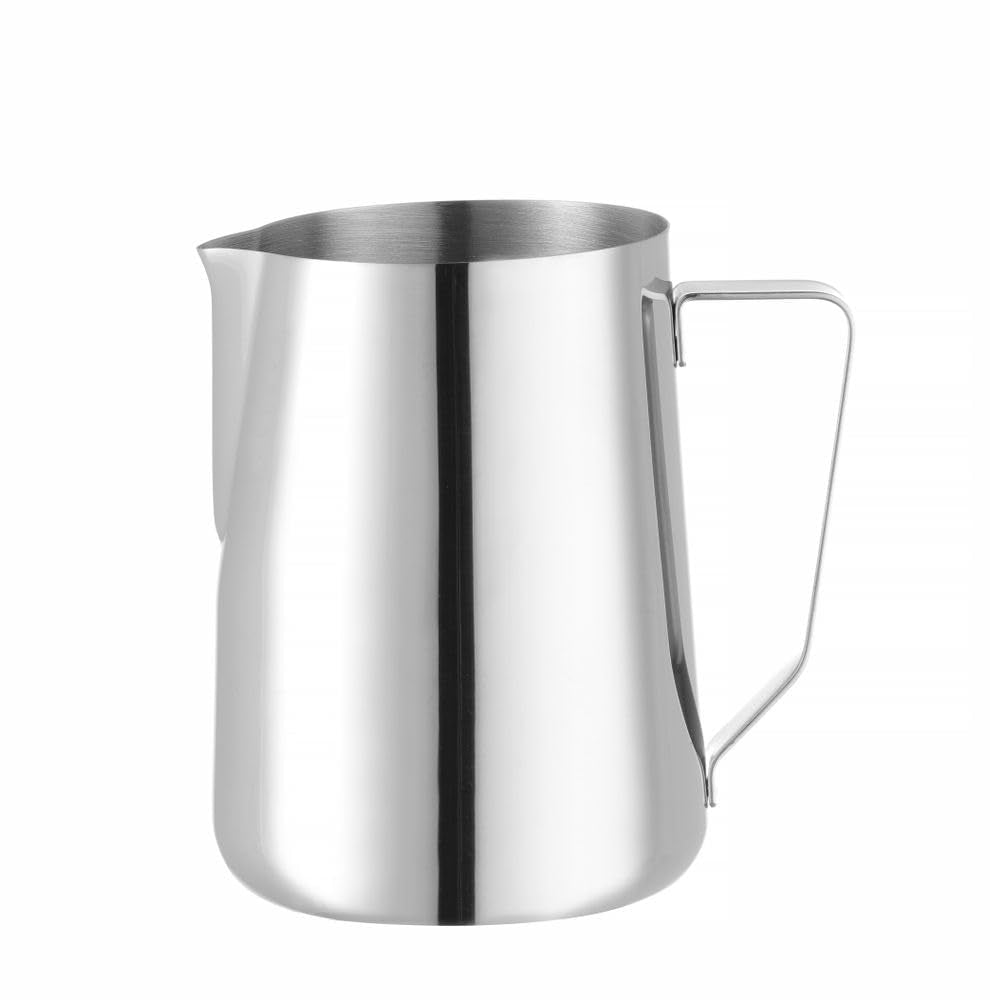 HENDI multifunkční hrnek, vhodný do myčky, konvička na mléko, konvička na smetanu, 1,5 l, ø112 x (V) 161 mm, nerez 18/10