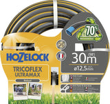 Hadice HOZELOCK - Ultramax 12,5 mm x 30 m, až 70 % recyklovaného PVC, robustní, odolná proti povětrnostním vlivům, odolná proti kroucení, ohybu a rozdrcení, šedá
