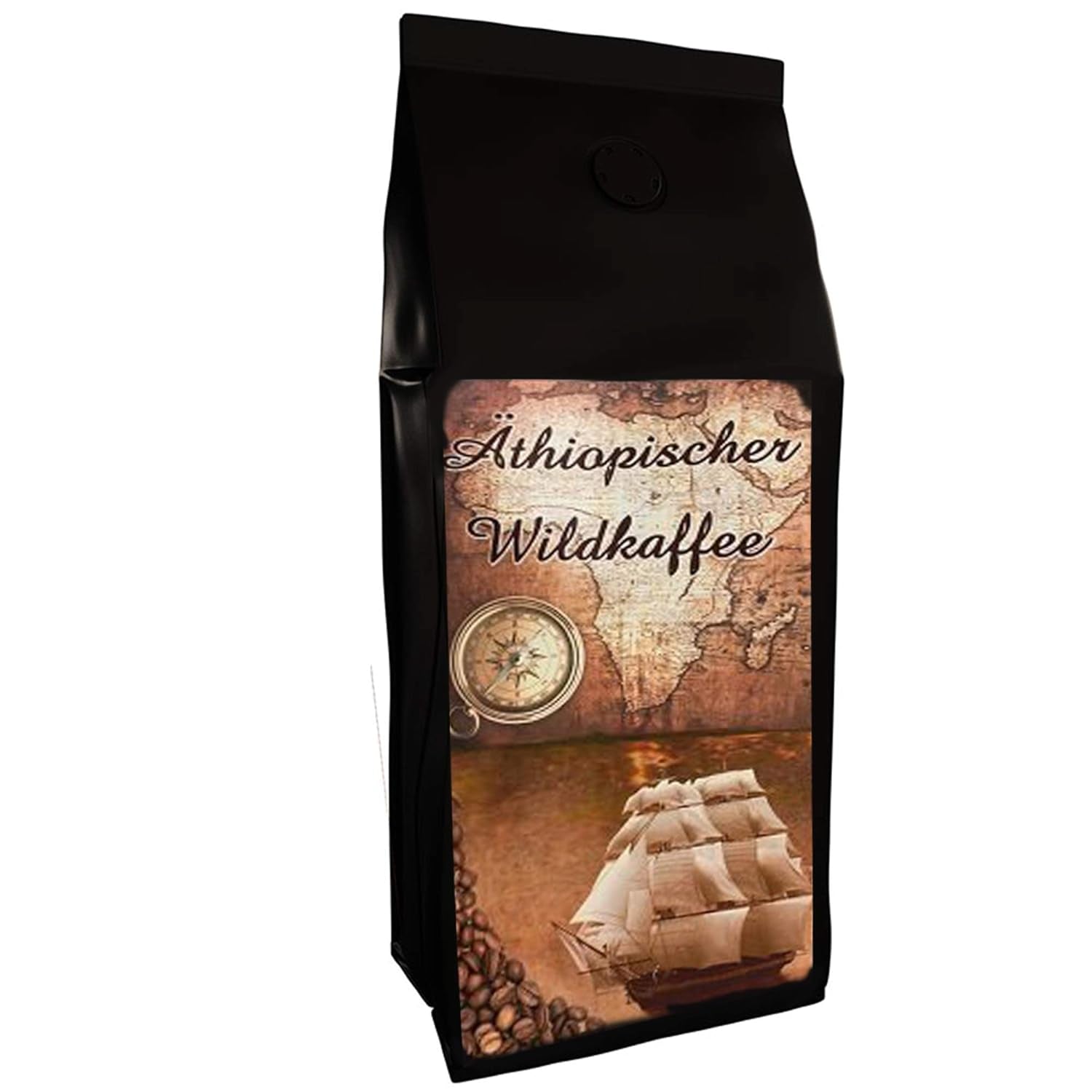 C&T Coffee Rarity - Divoká káva z Etiopie, Afrika | 1000 g kávy (celá zrna) – silná a ovocná | + Divoce pěstované + Ručně sbírané + Sušené na slunci + Lehce pražené