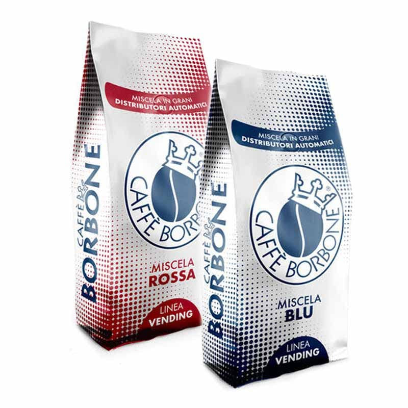 CAFFÈ BORBONE Kávová zrna Mix ČERVENÁ a MODRÁ 500g x 2