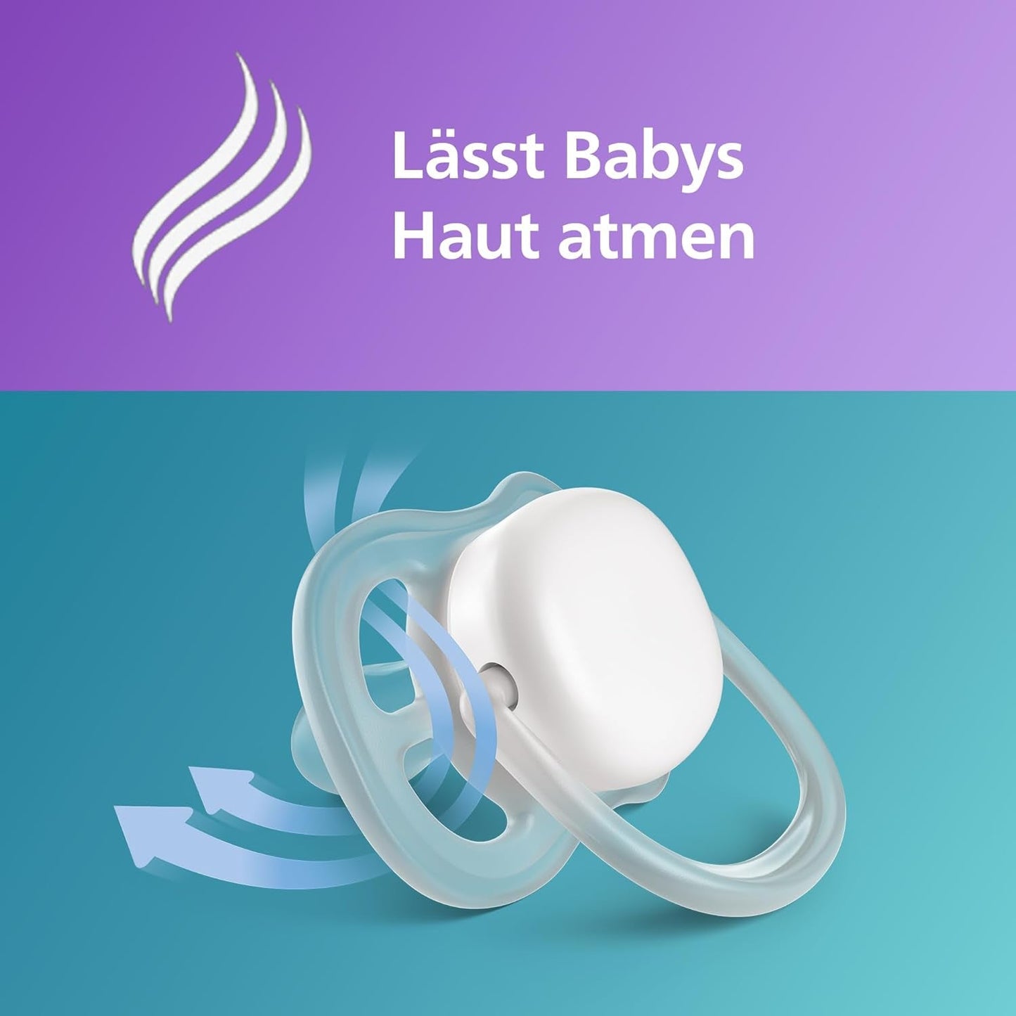 Dudlíky Philips AVENT ultra air – lehké a prodyšné dudlíky pro děti ve věku 0–6 měsíců, bez BPA, s přenosným pouzdrem jako sterilizátor, 2 balení, model SCF085/24
