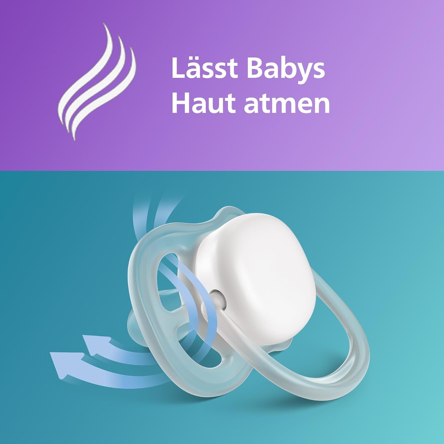 Dudlíky Philips AVENT ultra air – lehké a prodyšné dudlíky pro děti ve věku 0–6 měsíců, bez BPA, s přenosným pouzdrem jako sterilizátor, 2 balení, model SCF085/24