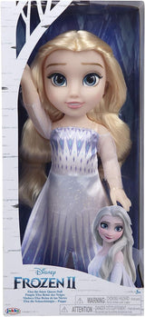 Panenka Disney Frozen 2 Elsa – 35 cm vysoká, polohovatelná panenka v ikonických módních šatech a dlouhých vlajících vlasech pro extra zábavu, pro dívky od 3 let, 214894