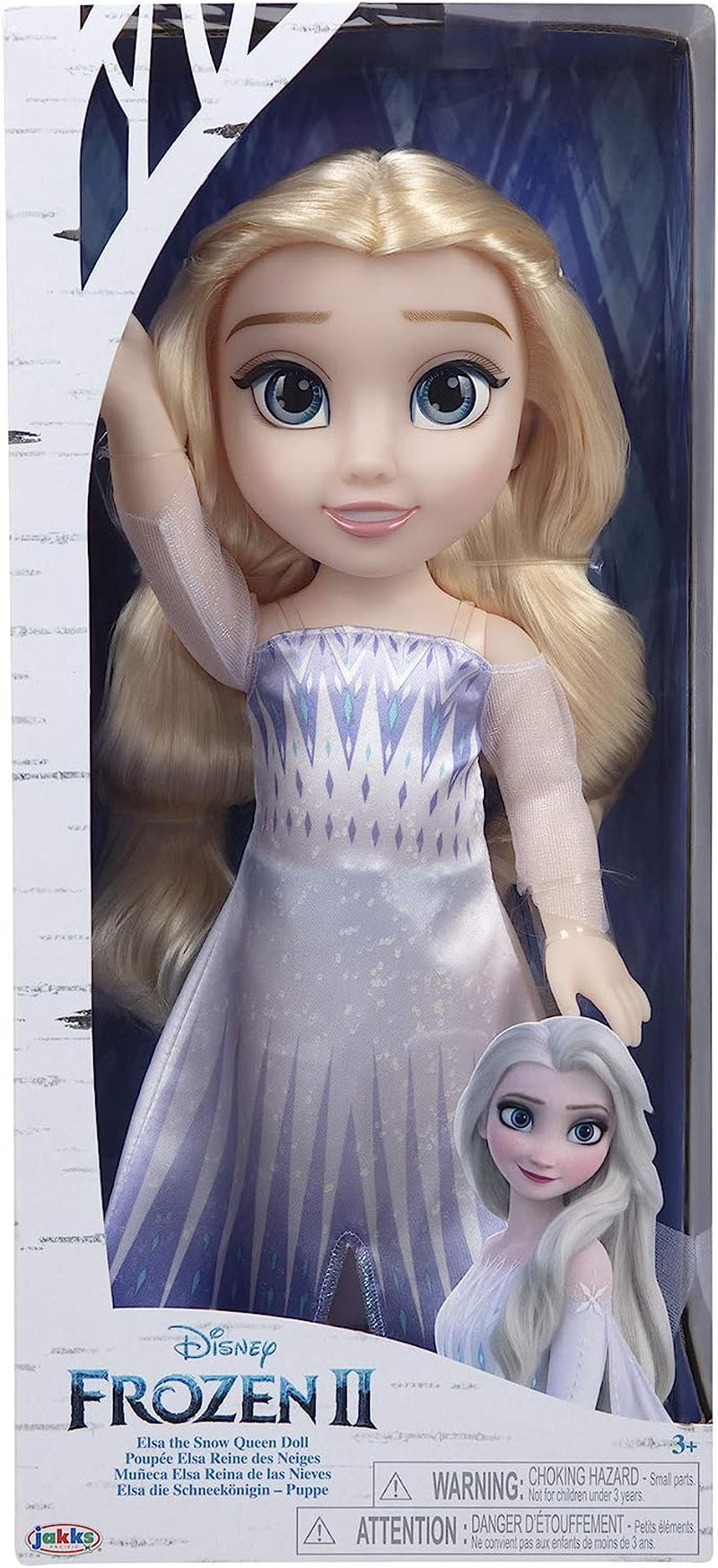 Panenka Disney Frozen 2 Elsa – 35 cm vysoká, polohovatelná panenka v ikonických módních šatech a dlouhých vlajících vlasech pro extra zábavu, pro dívky od 3 let, 214894