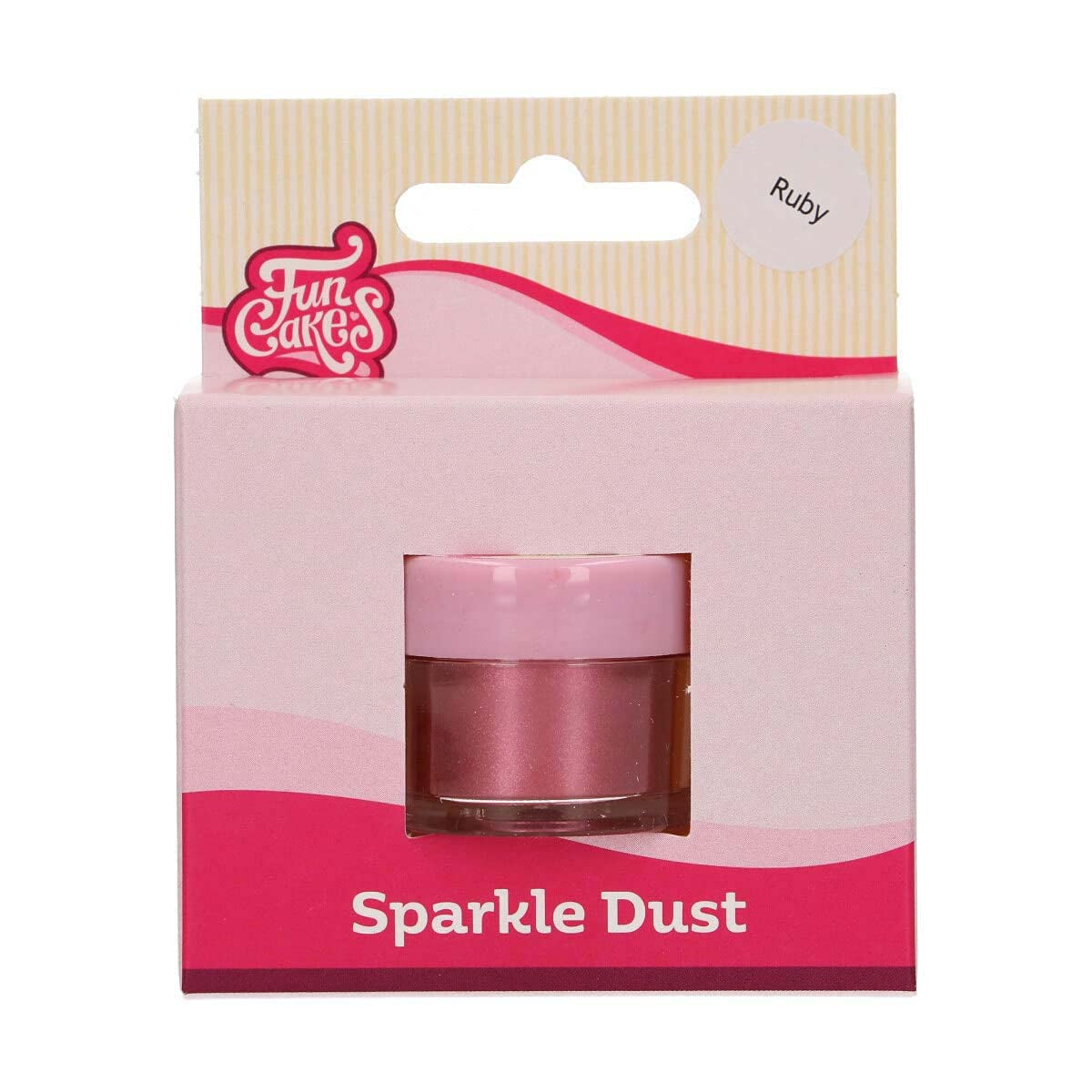 Funcakes Sparkle Dust Ruby: Potravinářský šumivý prášek na zdobení dortů, certifikovaný Halal