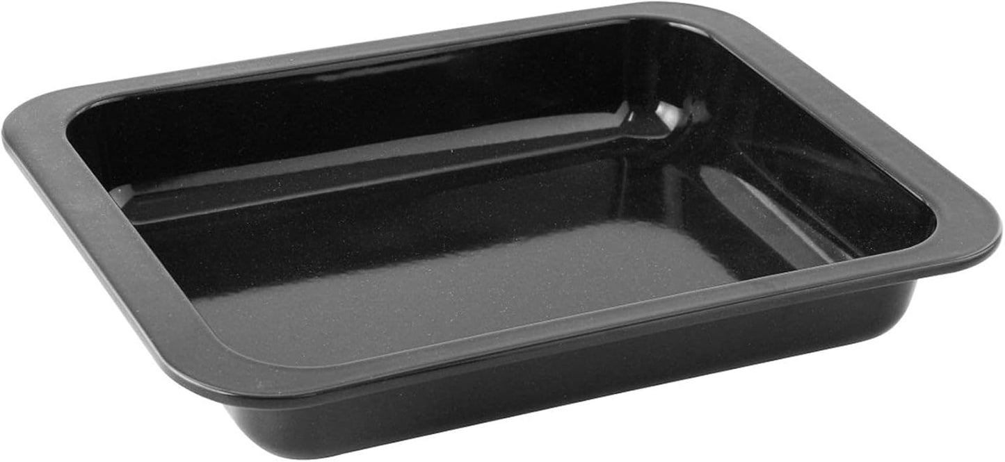 Zenker Ofenbackform (33 X 5 X 25 Cm) SPECIÁLNÍ VAŘENÍ, Rechteckige Auflaufform Mit Enamelle-Versiegelung, Backform Mit Extra Hohem Rand (Farbe: Schwarz), Menge: 1 Stück Formy a plechy na pečení Naty Shop