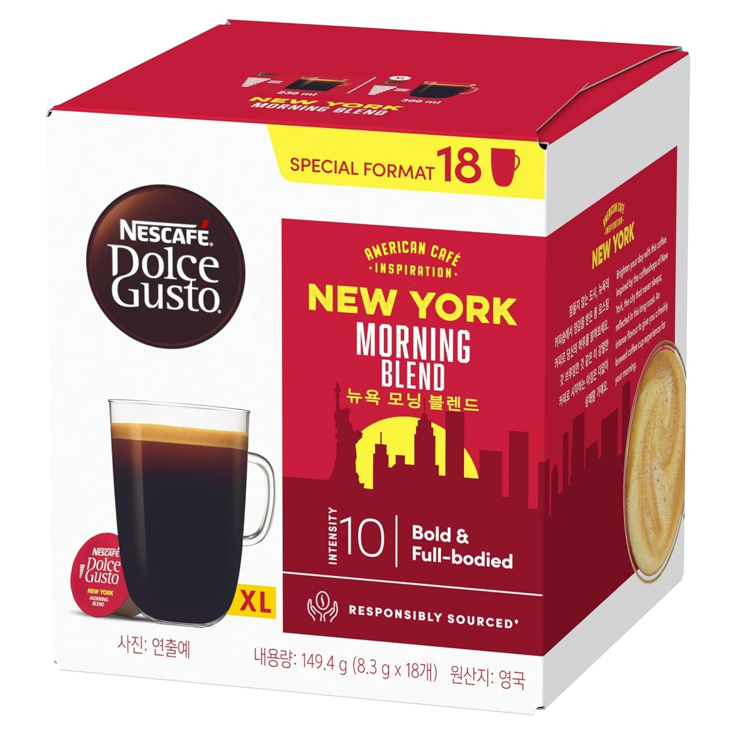 NESCAFÉ DOLCE GUSTO American Café Inspiration New York Morning Blend Kaffeekapseln 3er Pack (3 x 18 kapslí)