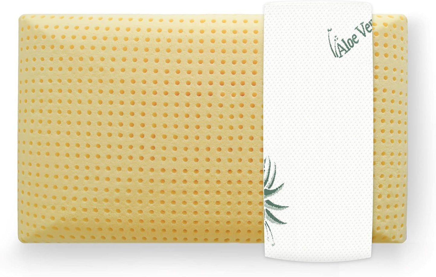 Mister Sandman Ergonomický polštář 40X80, Polštář na krk s povlakem na polštář Aloe Vera, Polštář Visco Perfektní pro žaludeční spáče, Zádové a boční spáče, Polštář z paměťové pěny Krční ortopedické polštáře Naty Shop
