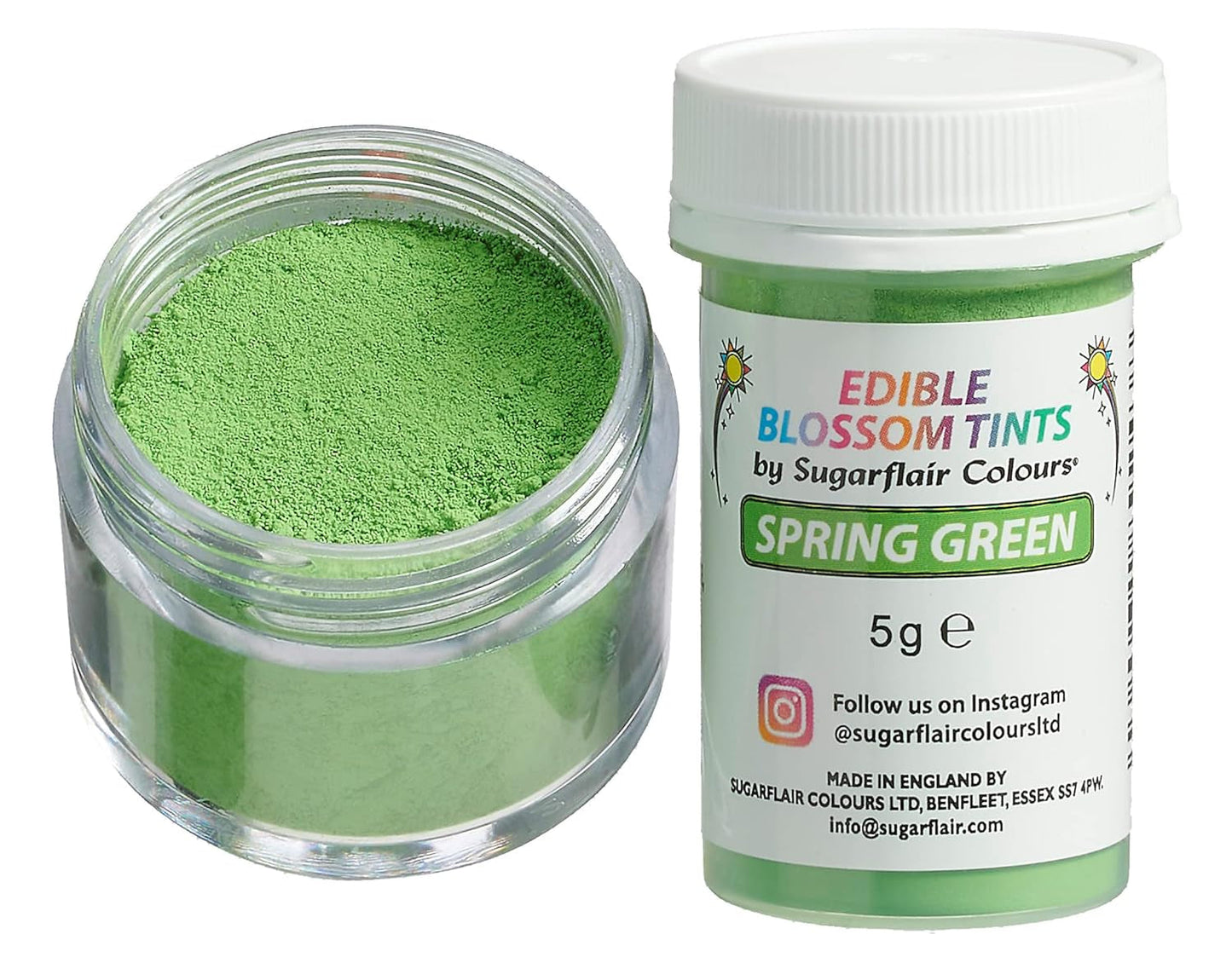 Sugarflair Blossom Tint Dust Spring Green Food Coloring Powder - potravinářské barvivo v prášku na ozdoby dortů, fondán, polevu, čokoládu, máslový krém, makronky a další - 5G
