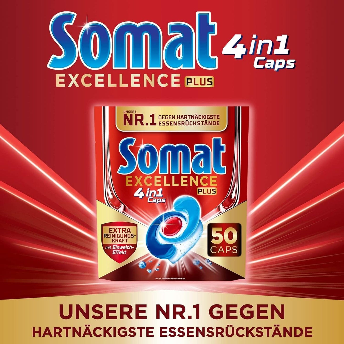 Somat Excellence plus 4v1 Caps (50 Caps), tablety do myčky Naty Shop