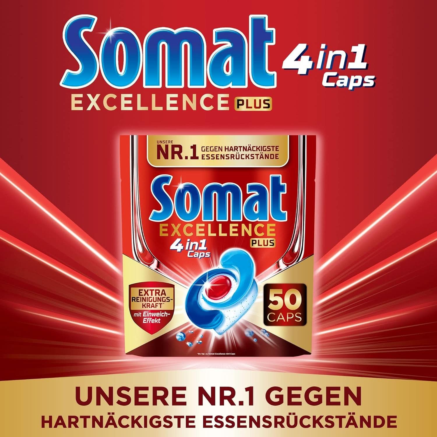 Somat Excellence plus 4v1 Caps (50 Caps), tablety do myčky Naty Shop