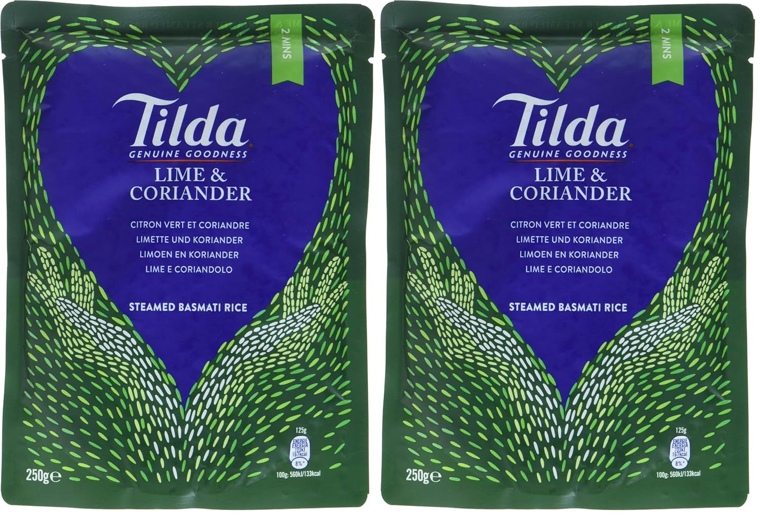 TILDA Dušená rýže Basmati s limetkou a koriandrem do mikrovlnné trouby, 250 g