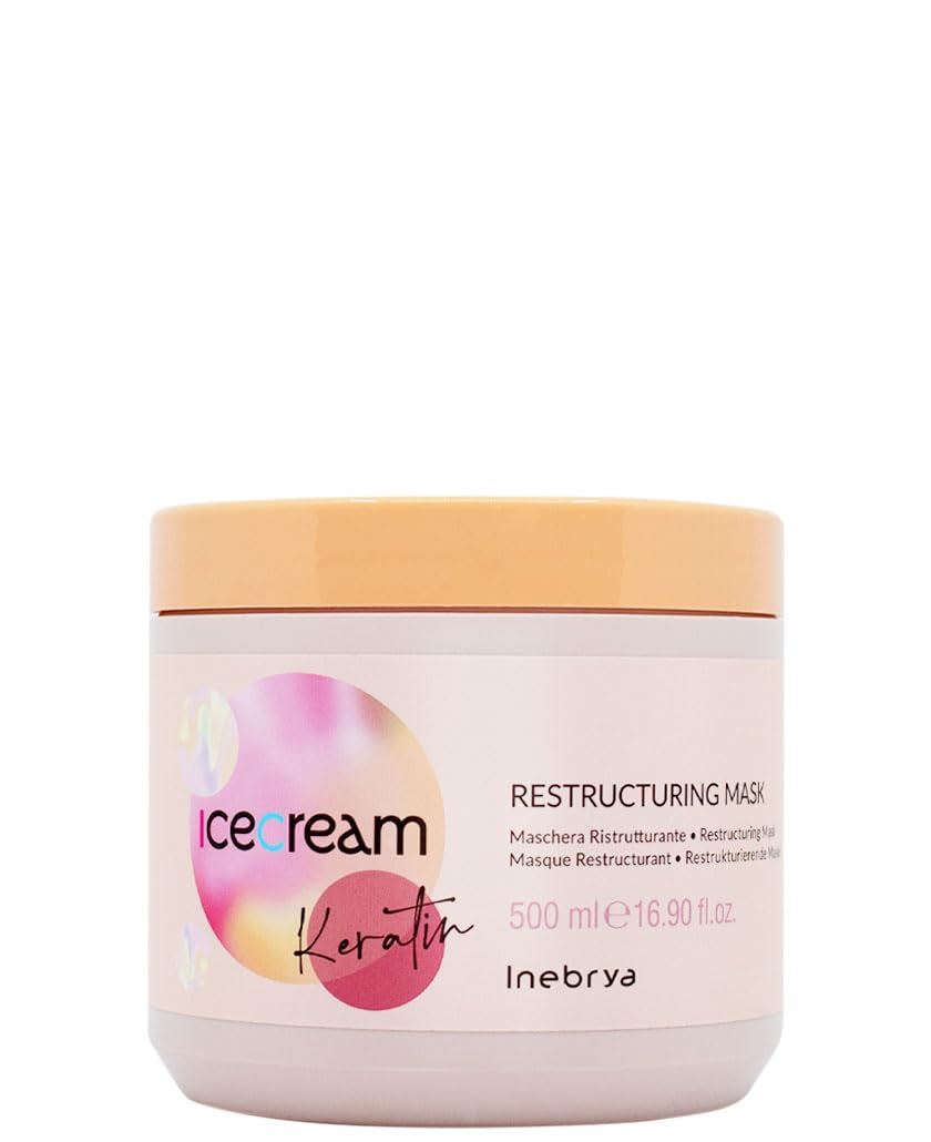 Restrukturalizační maska ​​Keratin Ice Cream. Restrukturalizační maska na vlasy, 500 ml Naty Shop maska na vlasy 500 ml (1 balení)