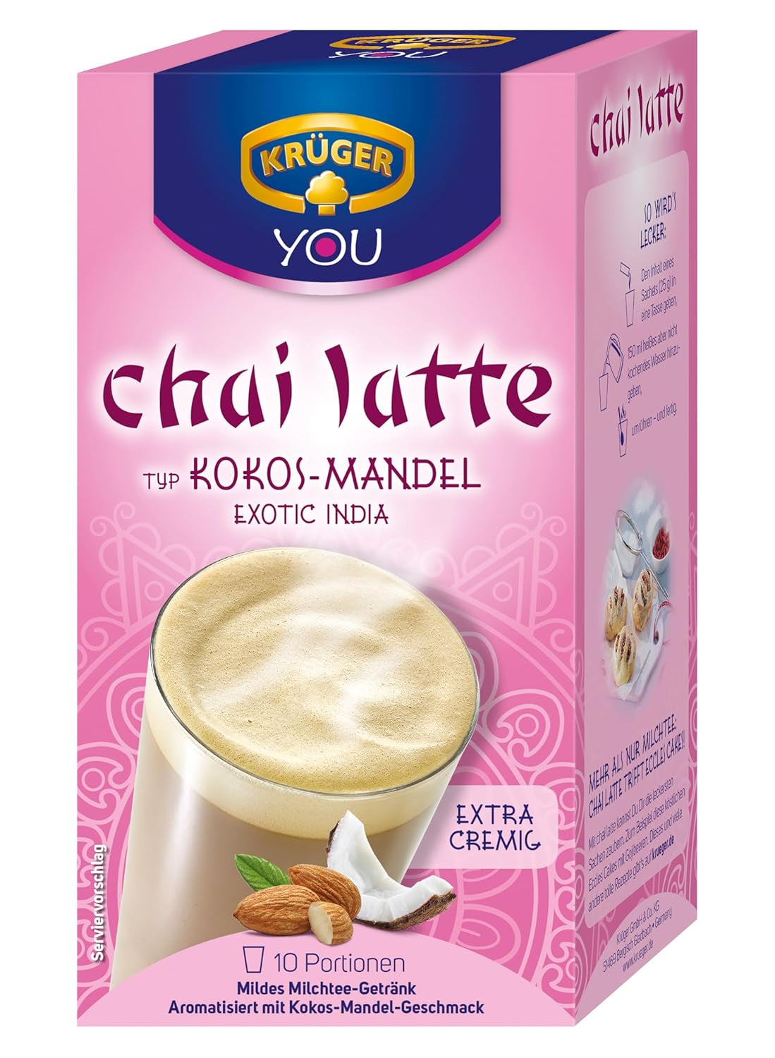 KRÜGER Chai Latte Exotic India typ kokos-mandle (1 x 0,25 kg)