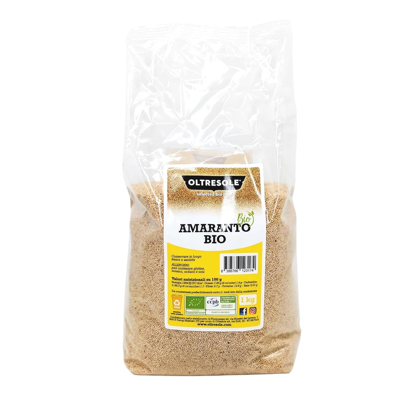 Amarant bio 5 kg, syrová zrna v zrnech, semena z kontrolovaných bio kultur, bohatá na vlákninu, minerály a vitamíny, ekonomické balení
