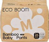Bambusové dětské plenky ECO BOOM – velikost 6 (20 kg), rostlinné stahovací plenky (17 ks) – prémiové organické, bez parfemace, šetrné k pokožce, super savé