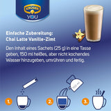 KRÜGER YOU Chai Latte Vanilla Cinnamon, instantní přípravek pro mléčné nápoje, ochucený vanilkou a skořicí, 250 g (10 sáčků po 25 g)