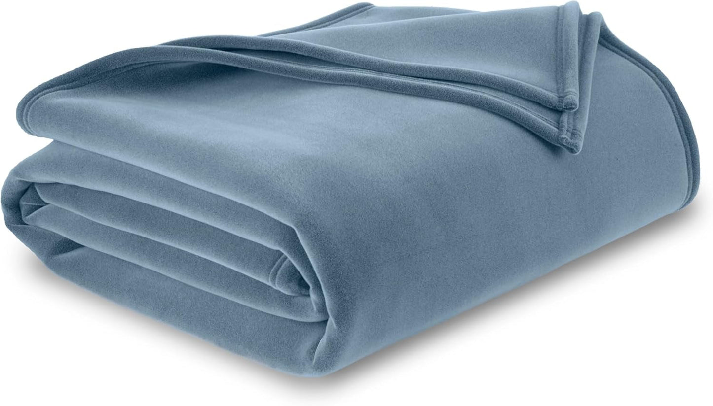 Vellux Original dvojitý strop, světle hnědá Peřiny a přikrývky Naty Shop Wedgewood modrá Queen vel