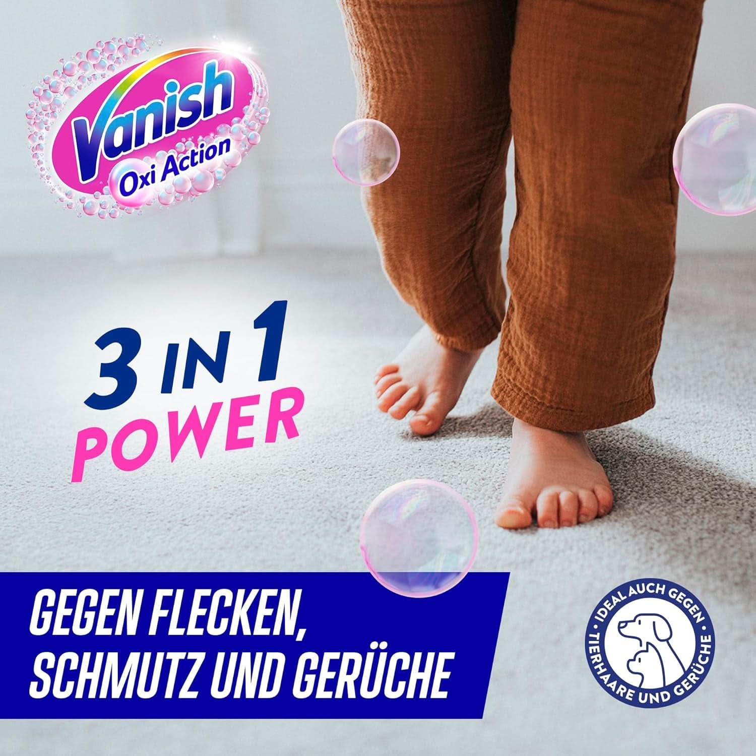 Vanish Oxi Action Multi - Sprej na odstraňování textilních skvrn - 660 ml - Textilní prostředek na koberce a čalounění - proti nečistotám a zápachu moči Naty Shop