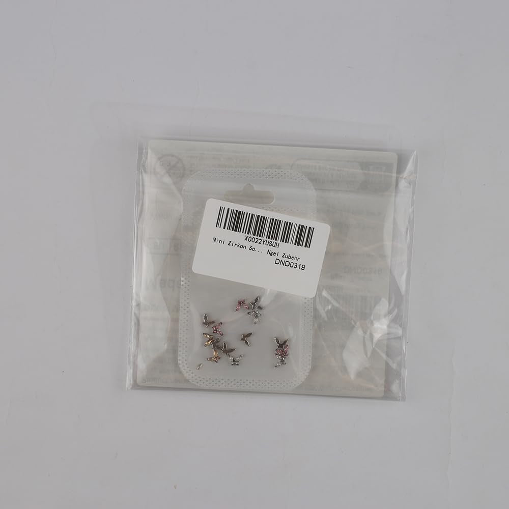 Mini Butterfly Zirkonové řetízky na klíče na nehty Y2K Bílá šampaňská Růžová drahokamu Crystal Butterfly Key Chains Nehty 3D Butterfly Design nehtů Klíčenky Butterfly Nails Dekorace Nail Art Klíčenky Nehtové doplňky