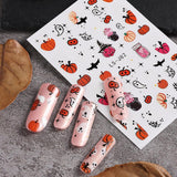 Nagelsticker Halloween, 8 Blätter Halloween Nagel Sticker, Kürbis Nail Sticker, Nail Art, Nagel Charms, Nagel Zubehör, Nageldesign, Vánoce (Typ A)
