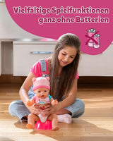 BABY Born Emma - panenka 43 cm - 10 funkcí včetně příslušenství a matrace - Plně funguje bez baterií - Vhodné pro děti od 3 let