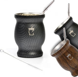 Čajová sada Mate - Hrnek Mate - Sada Mate a Bombilla - Šálky na čaj - Dvoustěnný design Hrnek Mate - Sada hrnků Yerba Mate