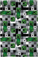 Postavička World Minecraft Oficiální fleecová deka | Design Scribble Oboustranné oboustranné, super měkké, teplé přikrývky Postele a přikrývky Besuche den Character World-Store Multicolor 150 X 100