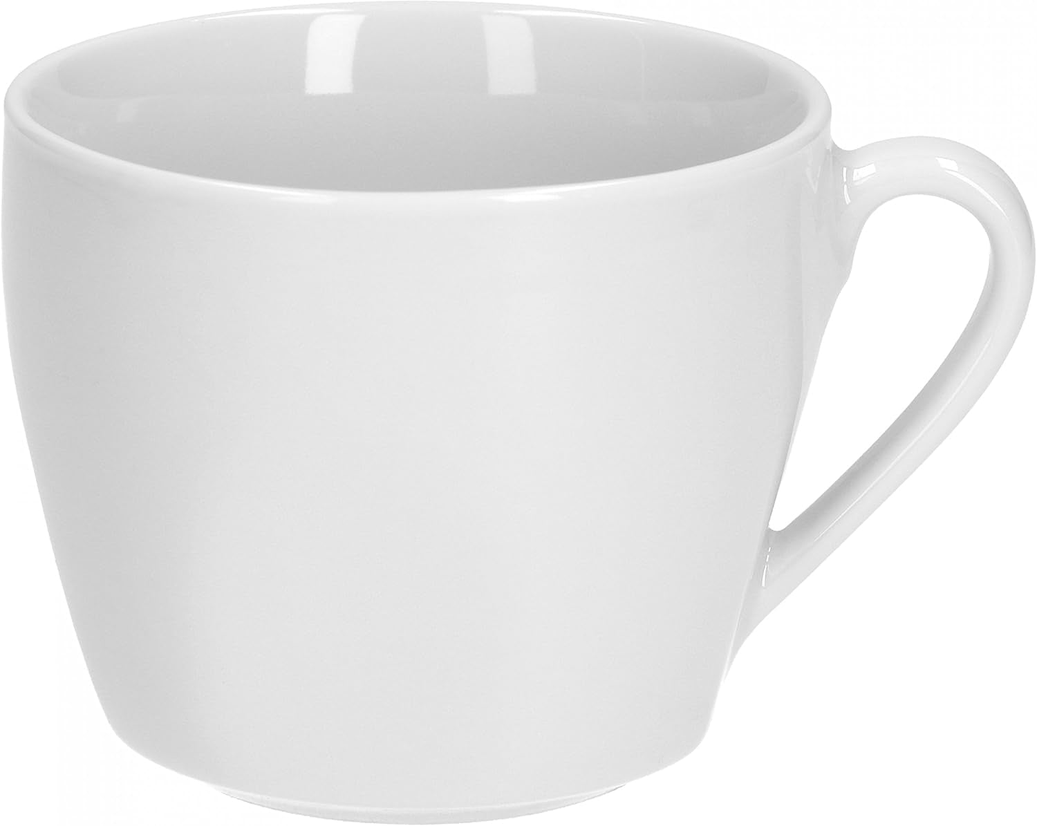 Van Well Lilli Coffee Service pro 12, 36dílnou sadu čtvercového bílého porcelánového nádobí se zakřivenými hranami pro dokonale uspořádaný konferenční stolek - Lze mýt v myčce