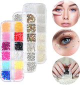Harz Strasssteine ​​​​4200ks Strass Kristalle 1Mm-5Mm Gemischte Kinder Bastelsachen Kit Mit Strass Mit Picking Pinzette Und Stift Für DIY Nägel Kleidung Kunsthandwerk Gemischt Becher Party (A)
