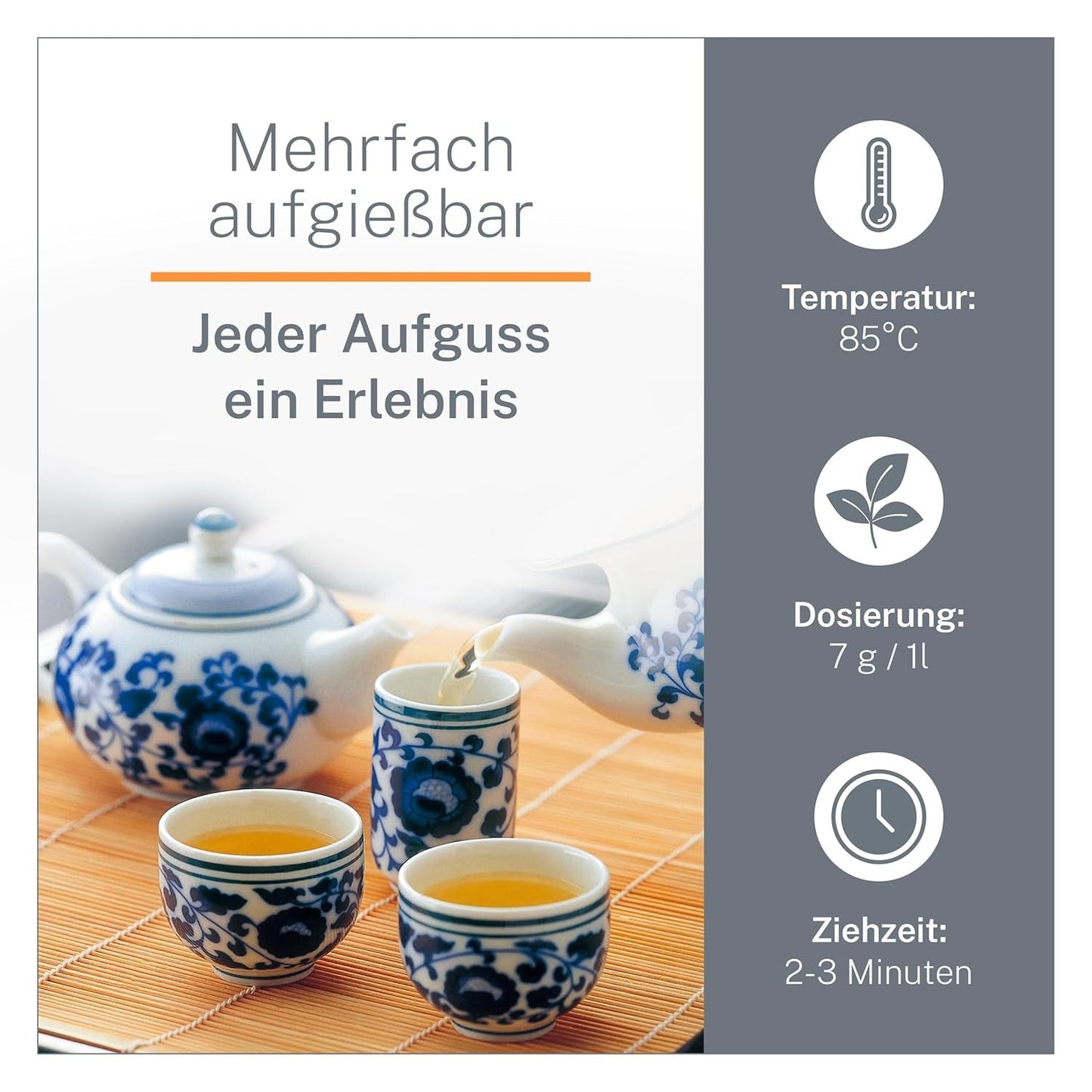 Ti Guan Yin Bio Oolong Tea 100g - Vysoce kvalitní organický čaj Oolong z Číny - Wu Long (Ceremonial Grade) - Pro milovníky čaje a znalce - Mycupoftea