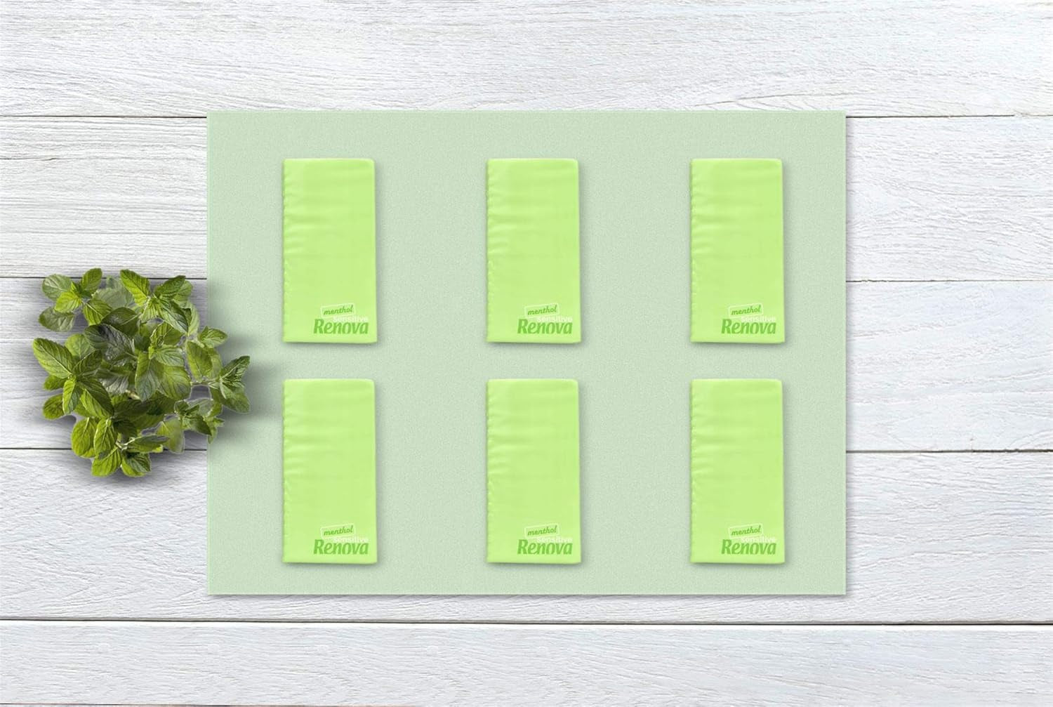 Renova SENSITIVE MENTOL Kapesní kapesní ubrousky 6 balení Regular White 1 kus (balení 6 ks)