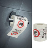 Sada 4ks toaletních papírů "Happy 40th birthday" │40th birthday 24 metrů 2-látky 180Gr/Qm │ Toaletní papír motiv toaletní papír (4 X toaletní papír 40)
