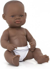 Panenka Miniland Baby, africký chlapec, 32 cm, anatomicky správná