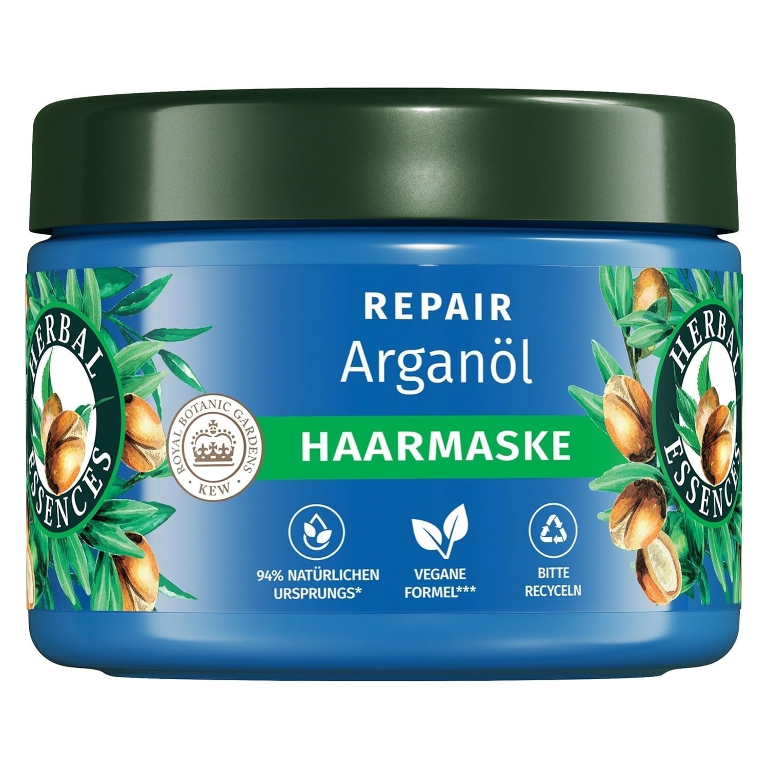 Herbal Essences Regenerační maska ​​na vlasy s arganovým olejem 300 ml. Od poškozených vlasů po hladší a lesklejší vlasy. Intenzivní péče. S přísadami přírodního původu. Vegan Naty Shop Hair Mask 300 Ml (1 balení) Maska na vlasy