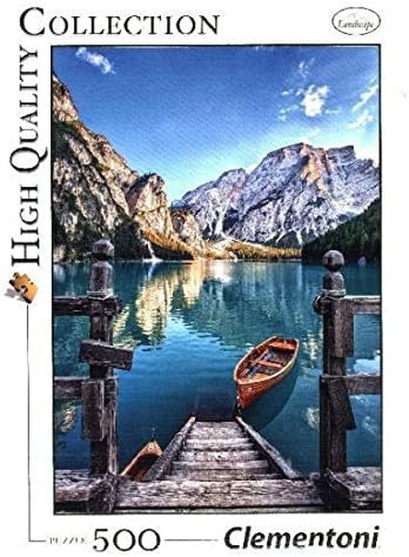 Clementoni 35039 Braies Lake - 500dílné puzzle od 9 let, barevné puzzle pro dospělé s výraznými barvami, dovednostní hra pro celou rodinu, pěkné puzzle s nápady na dárky Naty Shop