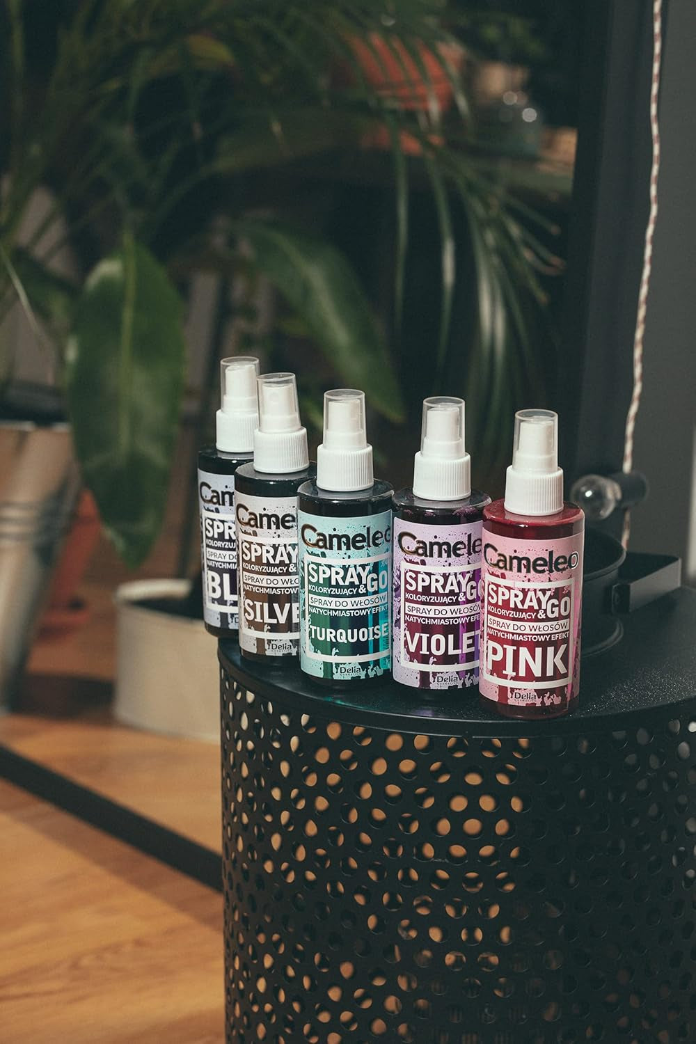Cameleo - Spray & Go - sprej na barvení vlasů - fialový - pro blond, platinově blond a šedé vlasy - jednoduše nastříkejte a jděte - semipermanentní - okamžitý výsledek - karnevalový sprej na barvení vlasů - 150 ml Barva na vlasy Naty Shop