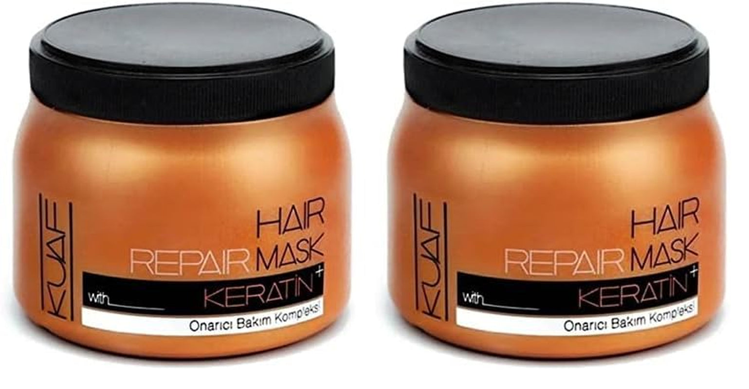 Kuaf Professional Keratin Hair Mask 500 ml - Hair Mask Hair Treatment Maska pro péči o vlasy Maska na vlasy (balení 2 ks) Naty Shop Hair Mask Balení 2 ks