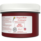 Potravinářské barvivo Sugarflair Max Concentrated Red, vysoce koncentrované potravinářské barvivo na marcipán a fondán, pastové barvivo Max Concentrated - 400 g