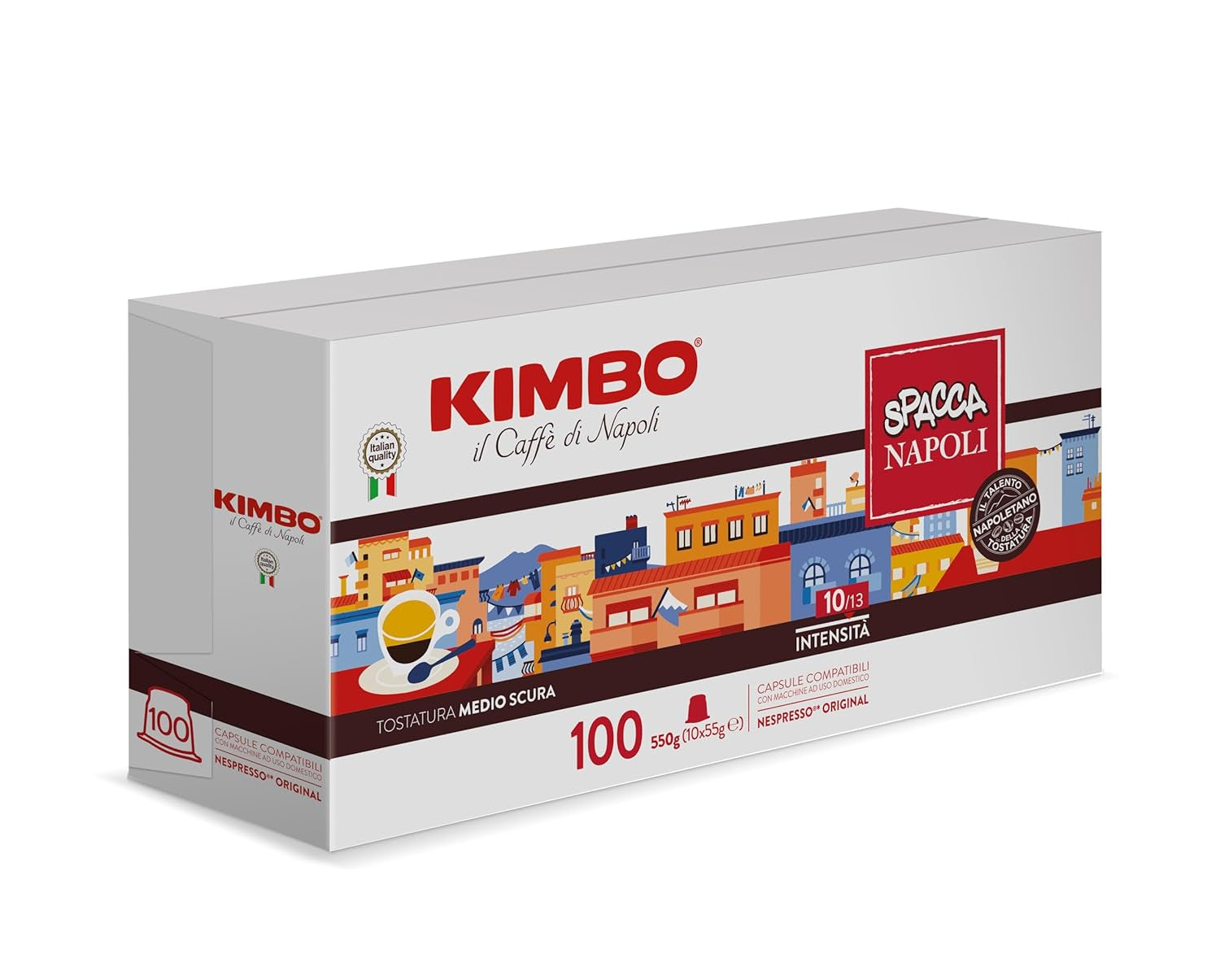 Napoli Kaffeekapseln, kompatibilní s Nespresso, 10 Packungen mit 10 Kapseln (insgesamt 100 Kapseln)