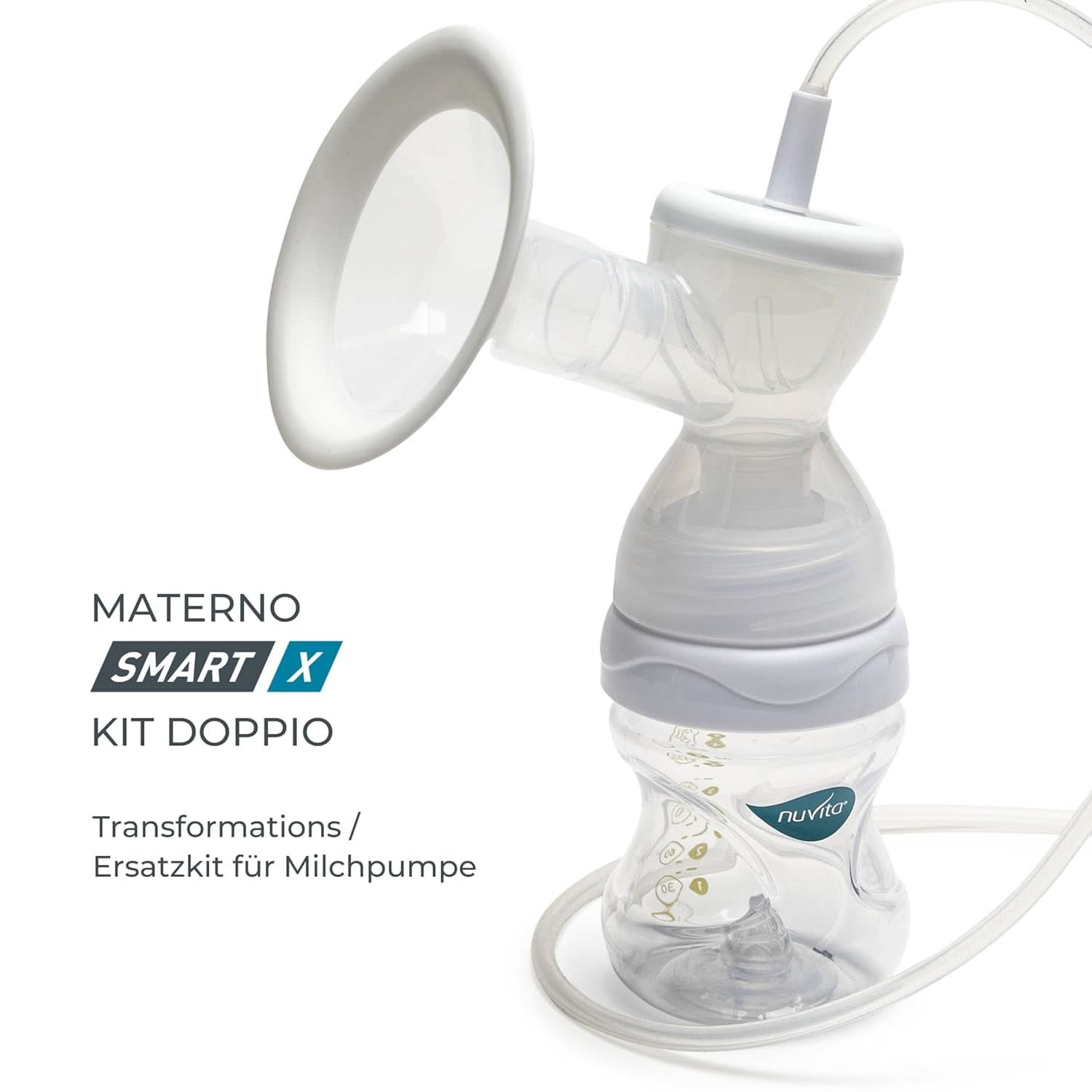 Sada dvojitých čerpadel Nuvita Efficient pro Materno Smart X - 1287KDX | Kompletní sada příslušenství, antikoliková láhev schválená Aio Accesorii Hrana si Alattare Bebe Naty Shop