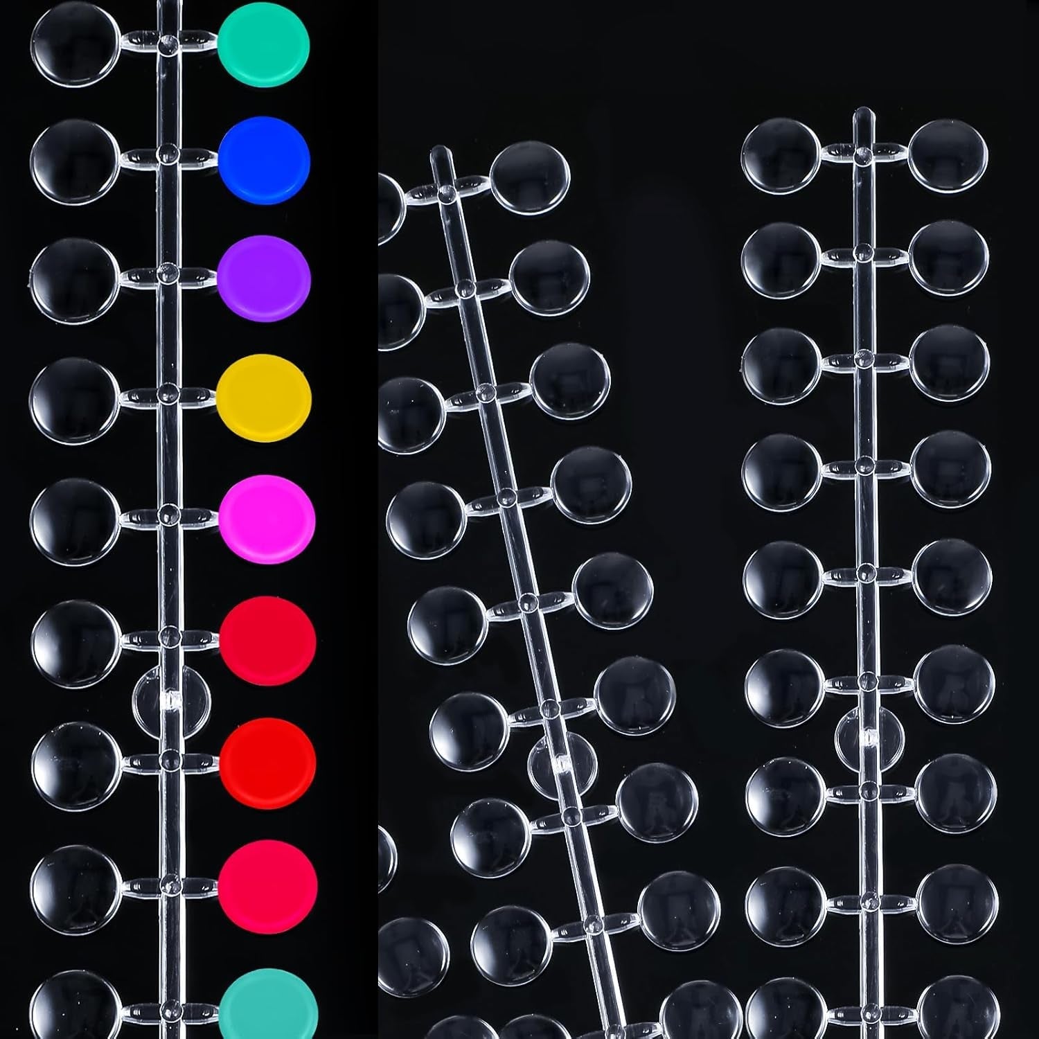 240 Stück Nagel Display Punkt Farbpunkte,Transparentní Nail Art Display,Nagellack Displays Rund Für Nagelstudio Und Anfänger,Diy Nail Art Nagelstudios