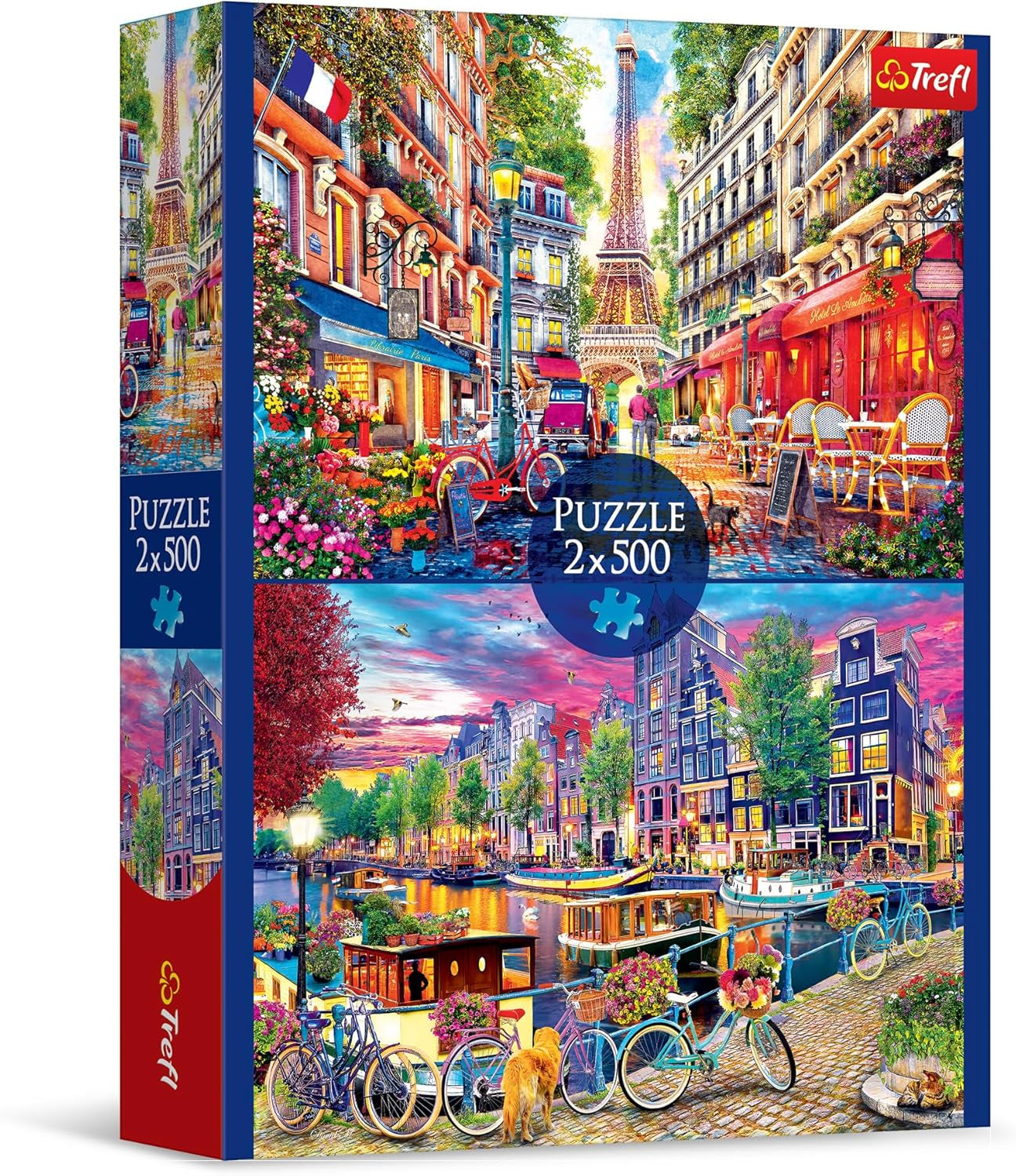 Trefl – Puzzle 2v1: Evropská hlavní města – 2 X 500 dílků – Sada dvou hlavolamů, DIY, kreativní zábava, pro dospělé a děti 10+ Puzzle Naty Shop Výchozí název