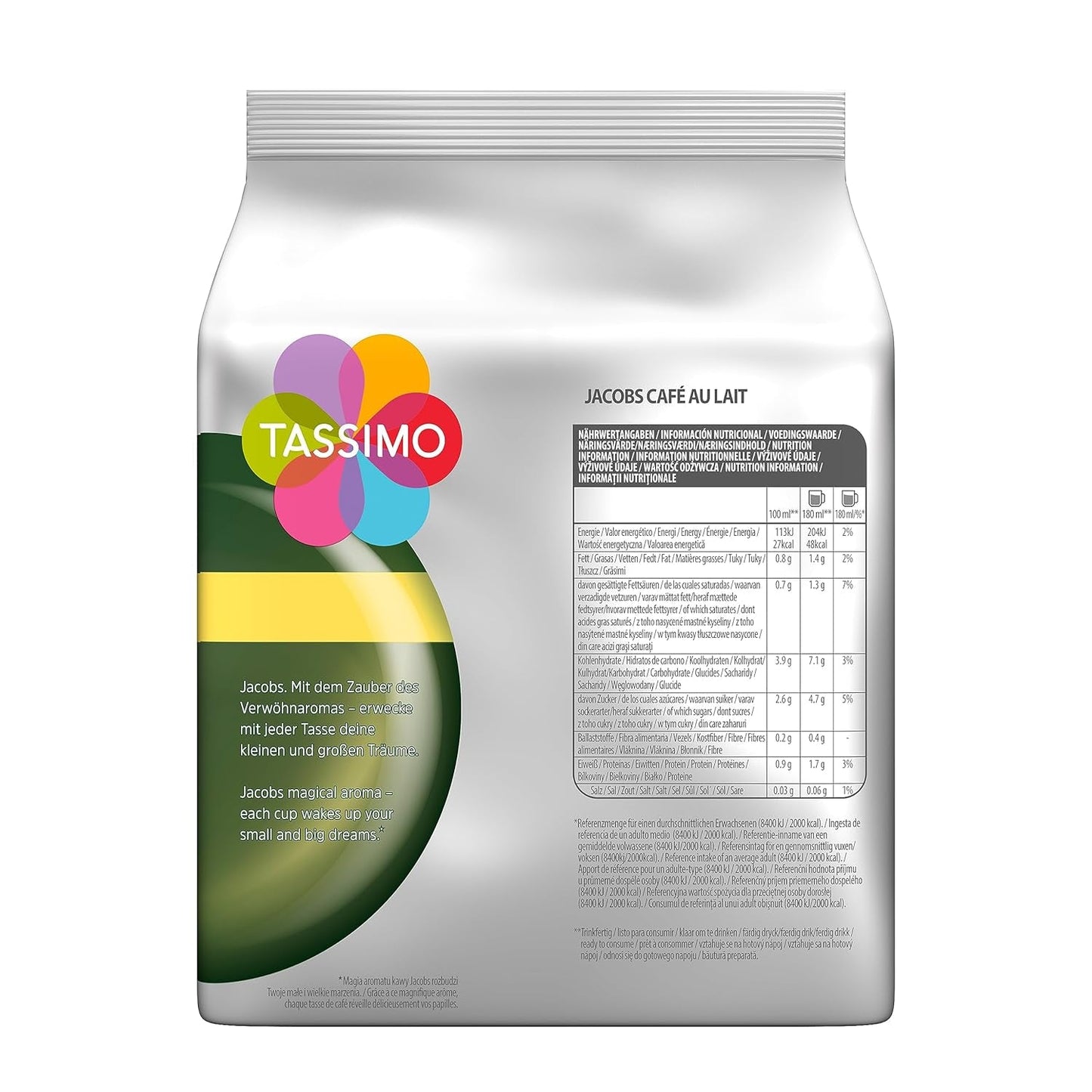 Tassimo Kapseln Jacobs Café au Lait, 5 x 16 padů, 80 kaffeekapseln