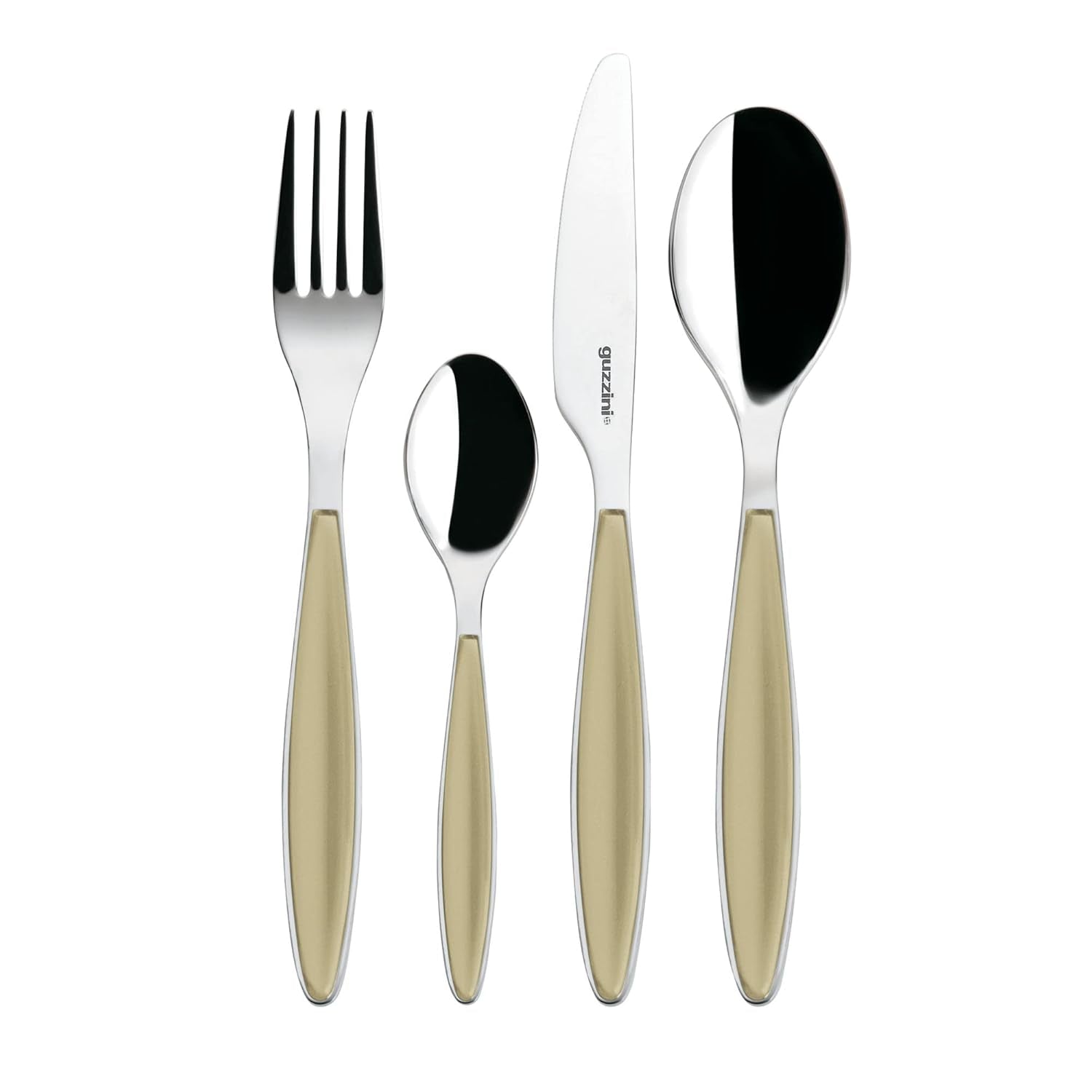 Guzzini - Feeling, sada příborů 24 kusů - Písková barva Kitchen Naty Shop